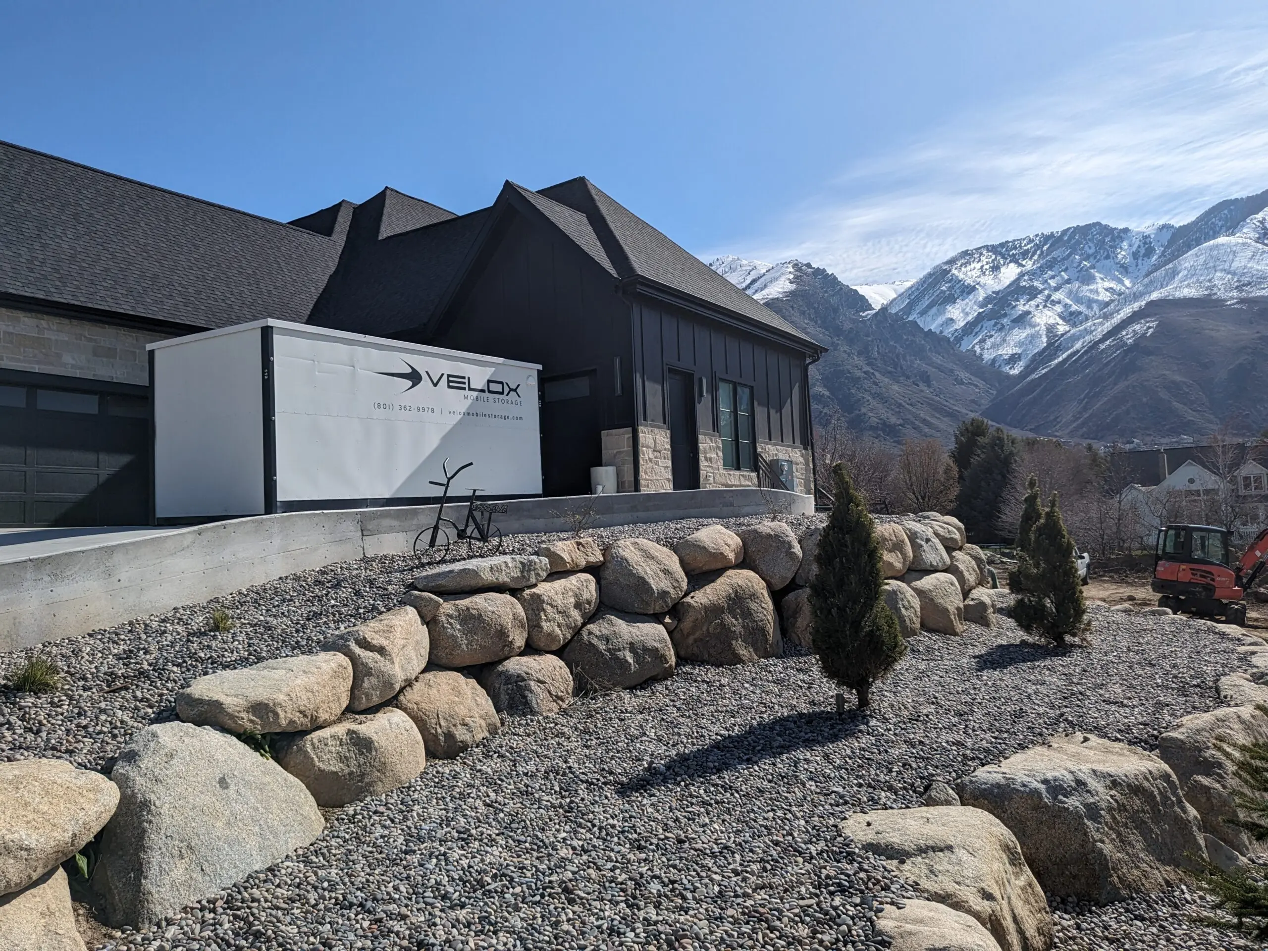 velox portable storage unit for new construction