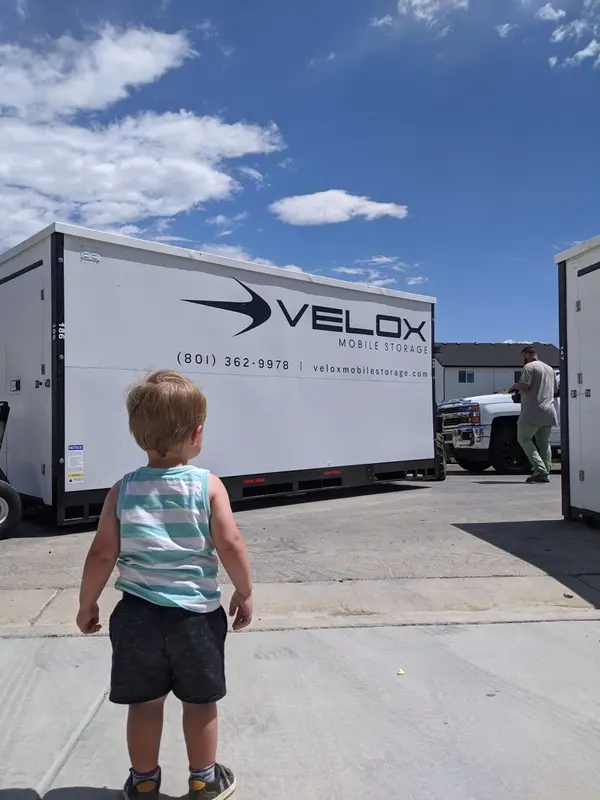 Velox portable storage unit delivered to family