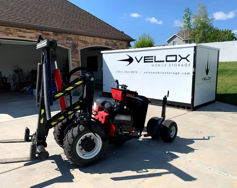 Velox storage unit being delivered