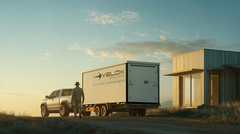 transporting portable storage unit on truck