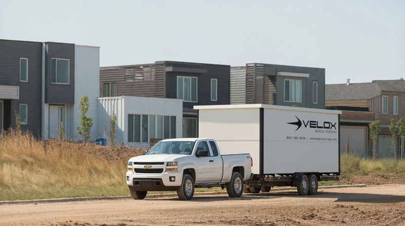 transporting portable storage unit on truck